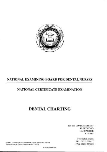 dental charting - The National Examining Board for Dental Nurses