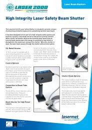 High Integrity Laser Safety Beam Shutter - Laser 2000 GmbH