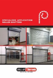 Roll-Up Serranda - Specialised Application Roller Shutters