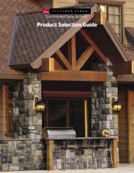 Owens Corning - Cultured Stone Product Selection Guide Catalog