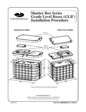 Shutter Box Series Grade Level Boxes (GLB ... - Theovine