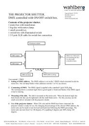 THE PROJECTOR SHUTTER. DMX controlled with ... - wahlberg.dk