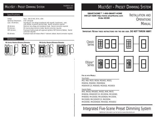 Integrated Five-Scene Preset Dimming System - Smarthome