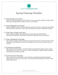 Spring-Cleaning Checklist - Martha Stewart