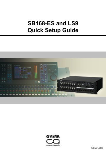 SB168-ES and LS9 Quick Setup Guide - Yamaha Downloads