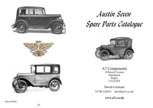 Austin 7 Ulster 2 seat sports car kit white metal model to assemble and paint 