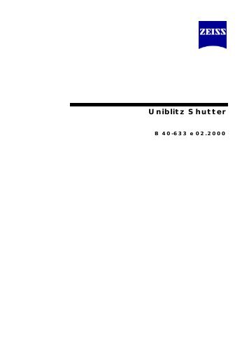 Uniblitz Shutter - Zeiss Vision - Carl Zeiss