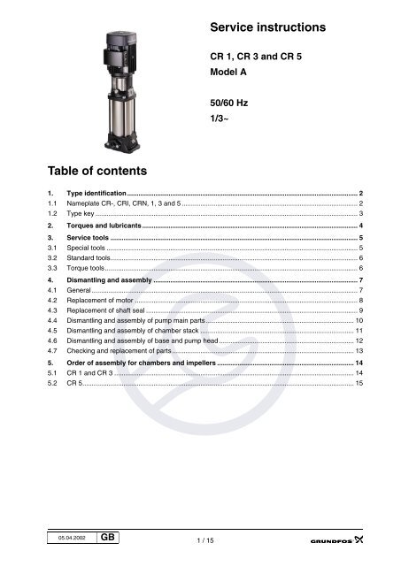 Gemme løn sukker CR Service Manual.pdf - Grundfos