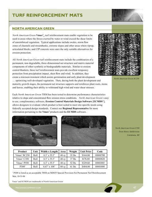 Turf Reinforcement Mats Pdf Price And Company Inc