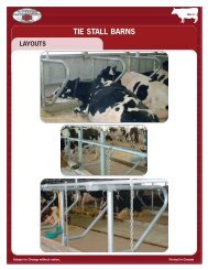 tie stall barns – layouts - Canarm