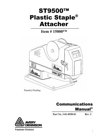 ST9500™ Plastic Staple® Attacher - Avery Dennison Fasteners