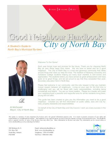 Good Neighbour Handbook - City of North Bay
