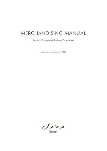 MERCHANDISING MANUAL - Bateel