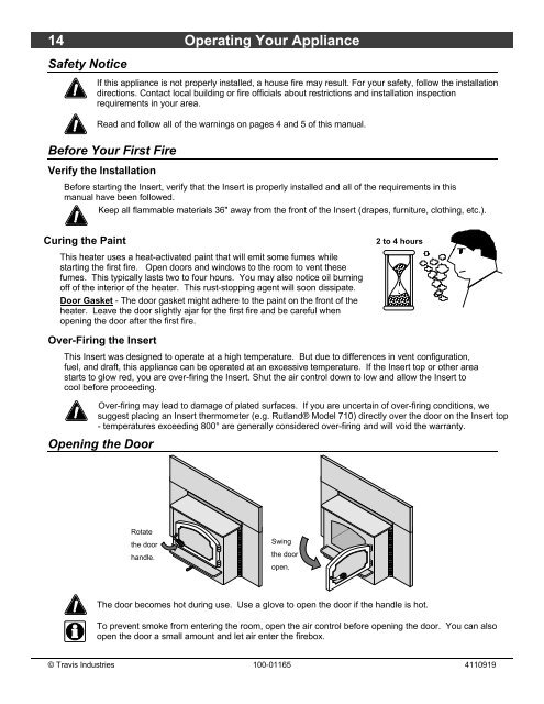 Revere Fireplace Insert Owner's Manual - Lopi