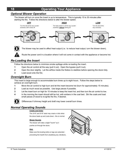 Revere Fireplace Insert Owner's Manual - Lopi