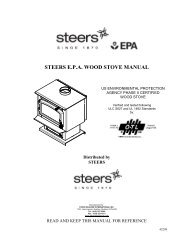 STEERS E.P.A. WOOD STOVE MANUAL - Steers - Flooring