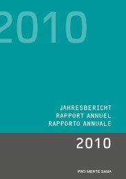 Jahresbericht 2010 (PDF, 1'400KB) - Pro Mente Sana