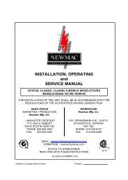 INSTALLATION, OPERATING and SERVICE MANUAL - Newmac ...