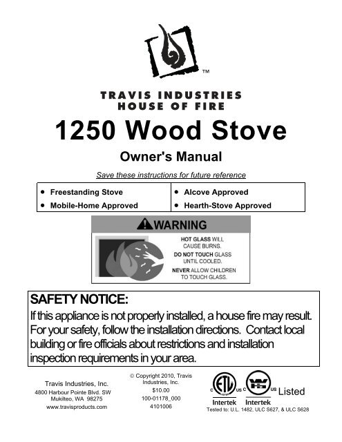 1250 Wood Stove - Avalon