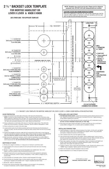 mortise lock template om1 template installation template for 45hom m mortise locks mortise lock template om1 template installation template for 45hom m mortise locks