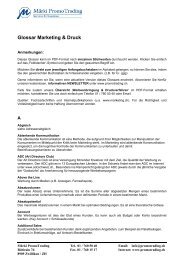 Glossar Marketing & Druck - Promo Trading Werbeartikel GmbH