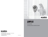 Simplex 900 Instructions - Kaba Ilco