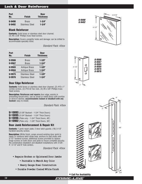 Defender Catalog - Prime-Line Products