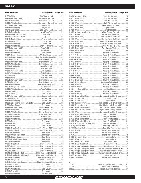 Defender Catalog - Prime-Line Products