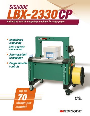 Signode LBX-2330CP Automatic plastic strapping machine for copy ...