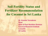 Soil Fertility Status and Fertilizer Recommendation for Coconut - The ...