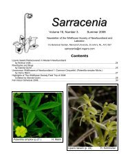 Sarracenia - The Wildflower Society of Newfoundland and Labrador