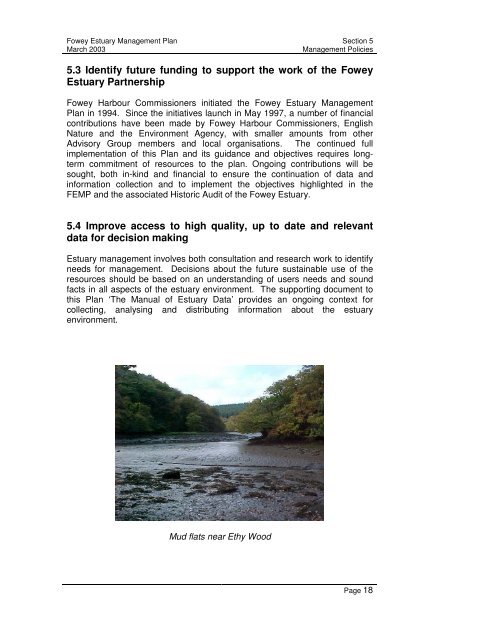 Fowey Estuary Management Plan Fowey Estuary ... - Fowey Harbour