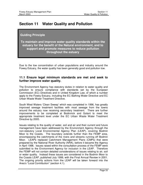 Fowey Estuary Management Plan Fowey Estuary ... - Fowey Harbour