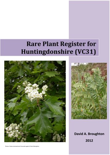 Rare Plant Register for Huntingdonshire - Botanical Society of the ...