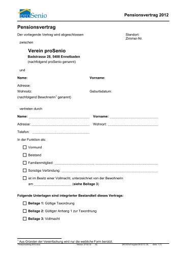Pensionsvertrag 2012 - vereinnational.ch