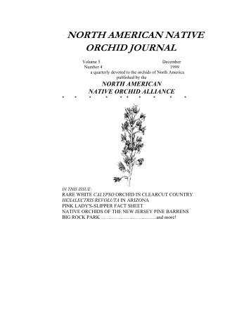 north american native orchid journal - at The Culture Sheet