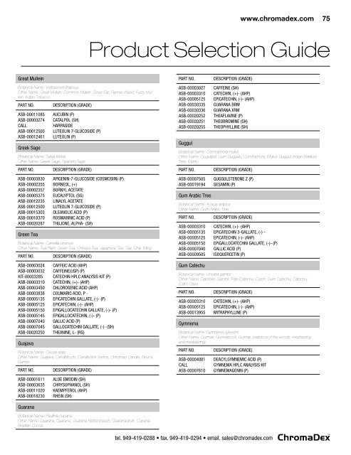 Product Selection Guide