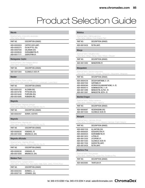 Product Selection Guide