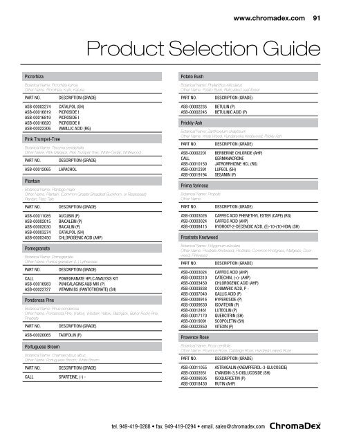 Product Selection Guide