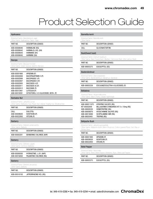 Product Selection Guide