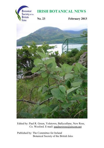 February 2013 - BSBI Archive - Botanical Society of the British Isles