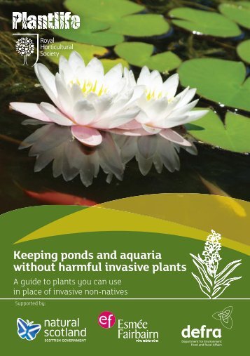 Keeping ponds and aquaria without harmful invasive plants - Defra