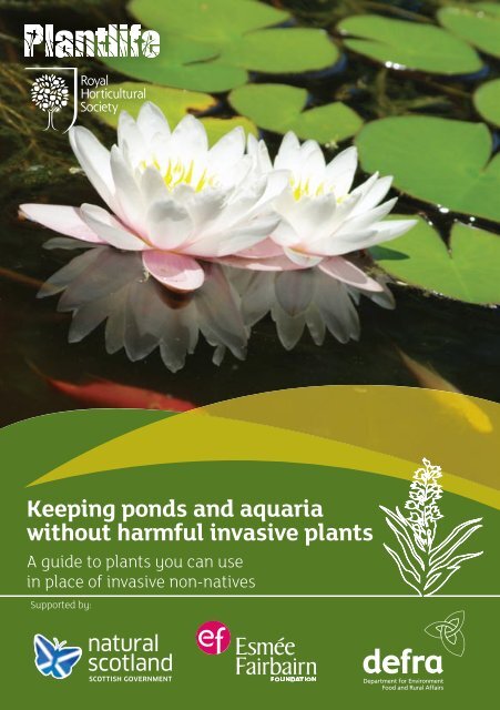 Keeping ponds and aquaria without harmful invasive plants - Defra