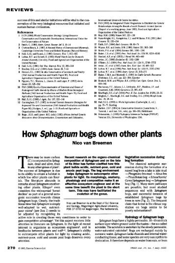 How ,Sphagnum bogs down other plants