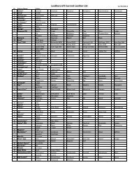 Leathercraft Current Leather List - Leathercraft Furniture