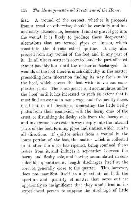 The management and treatment of the horse in the stable, field, and ...