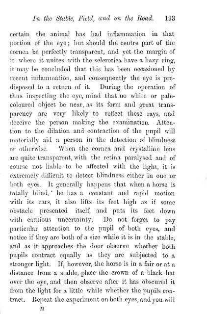 The management and treatment of the horse in the stable, field, and ...