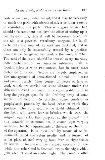 The management and treatment of the horse in the stable, field, and ...