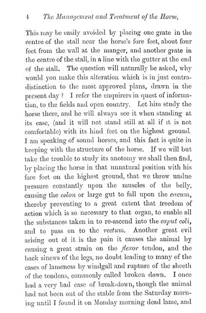 The management and treatment of the horse in the stable, field, and ...