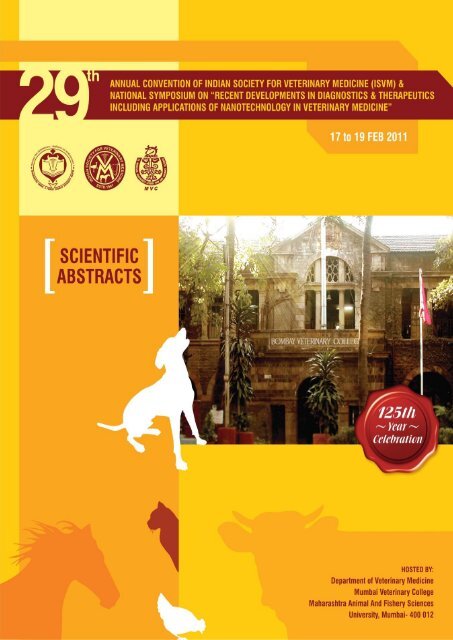 scientific abstracts - Isvm.net - Indian Society for Veterinary Medicine